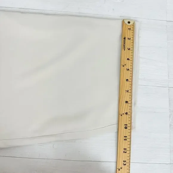 Eileen Fisher Size XL Silk Georgette Crepe Cropped Pants Wide Leg Pull On Bone - Picture 14 of 16